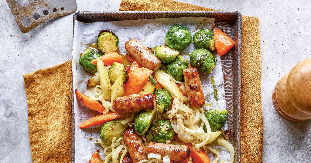 HoneyMustard Sausage Tray Bake Budget AirFryer Cookbook Ryland