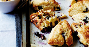 Blueberry and Buttermilk Scones with Honeycomb Butter