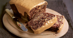 Mocha swirl loaf with espresso icing