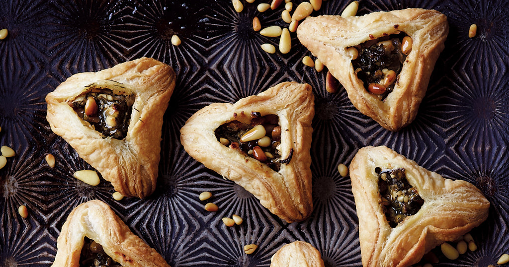 Spinach, Feta & Pine Nut Pastries | Saffron & Sumac | Ryland Peters ...