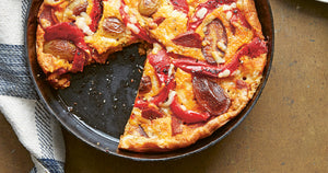 Red pepper, chorizo & new potato frittata