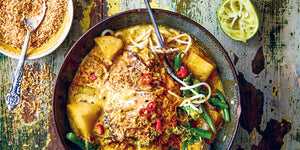 Tangerang Laksa with Toasted Coconut