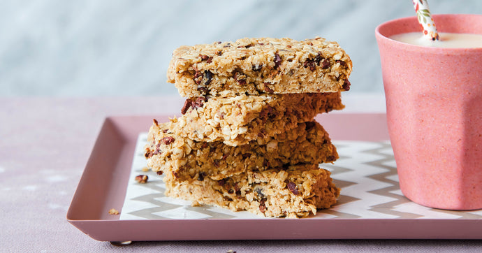 Peanut Butter Cacao Nib Muesli Bars