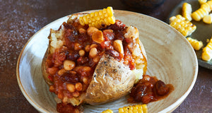 Three Bean Vegan Chilli Jacket Potato Recipe