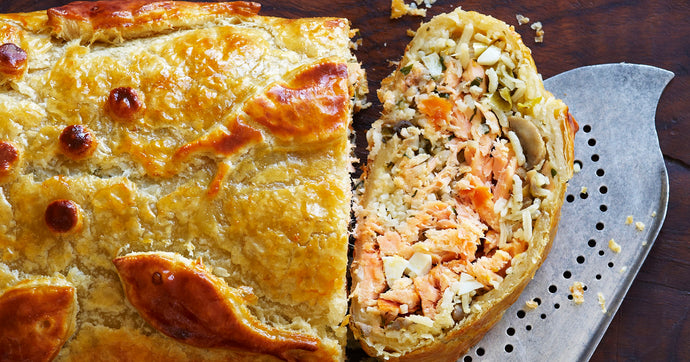 Roast Smoked Salmon Koulibiaca